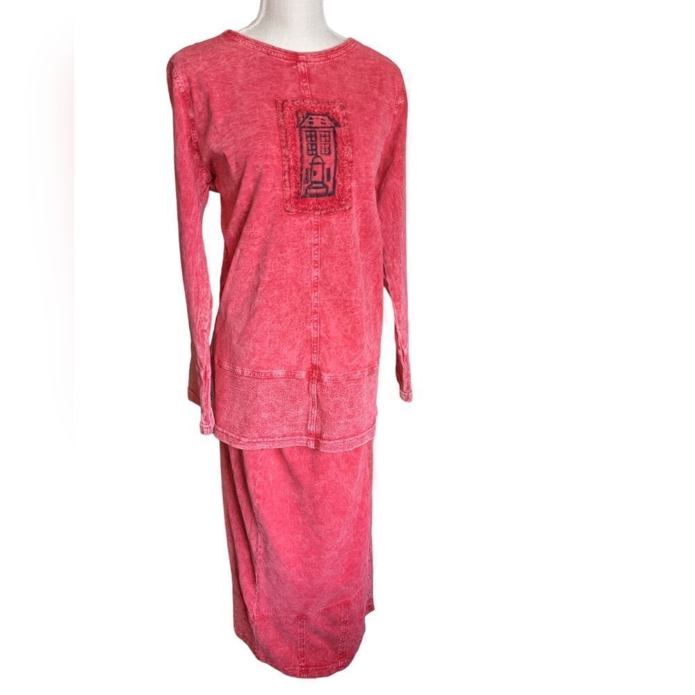 Produce company red 2 piece matching outfit NWT